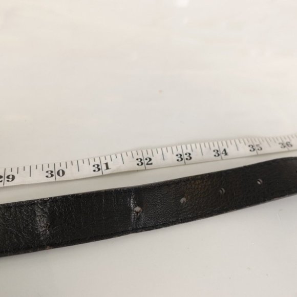 Western Black Belt SMALL 32 Women Leather Black Hippie‎ Boho Silver Big Buckle main image 9